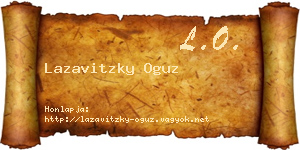 Lazavitzky Oguz névjegykártya